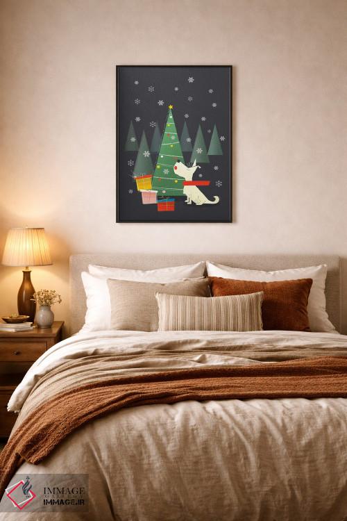 تابلو دکوراتیو وستی سفید کوچک اثر شو می مارس - D6B