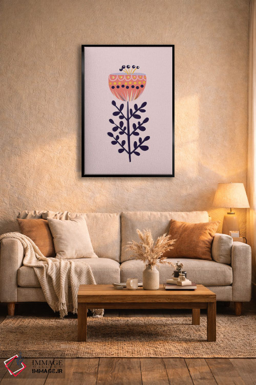 تابلو دکوراتیو گل ساده بزرگ اثر شو می مارس - D5B