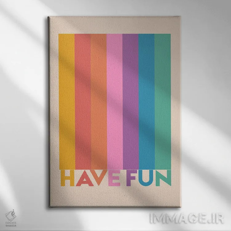 تابلو دکوراتیو خوش بگذران اثر شو می مارس - نمای روبهرو روی دیوار