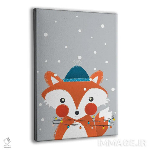 تابلو دکوراتیو روباه کریسمس اثر شو می مارس - نمای پرسپکتیو محصول