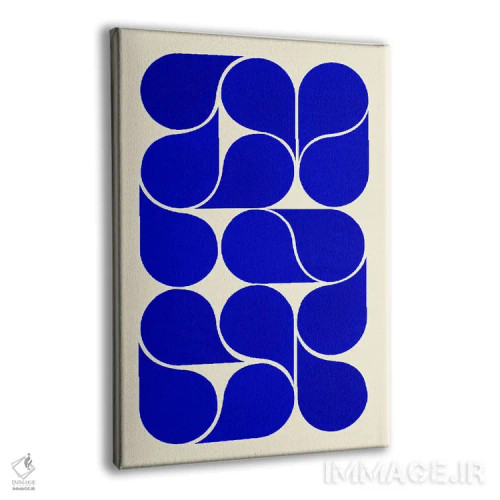 تابلو مدرن اشکال آبی اثر شو می مارس - نمای پرسپکتیو محصول