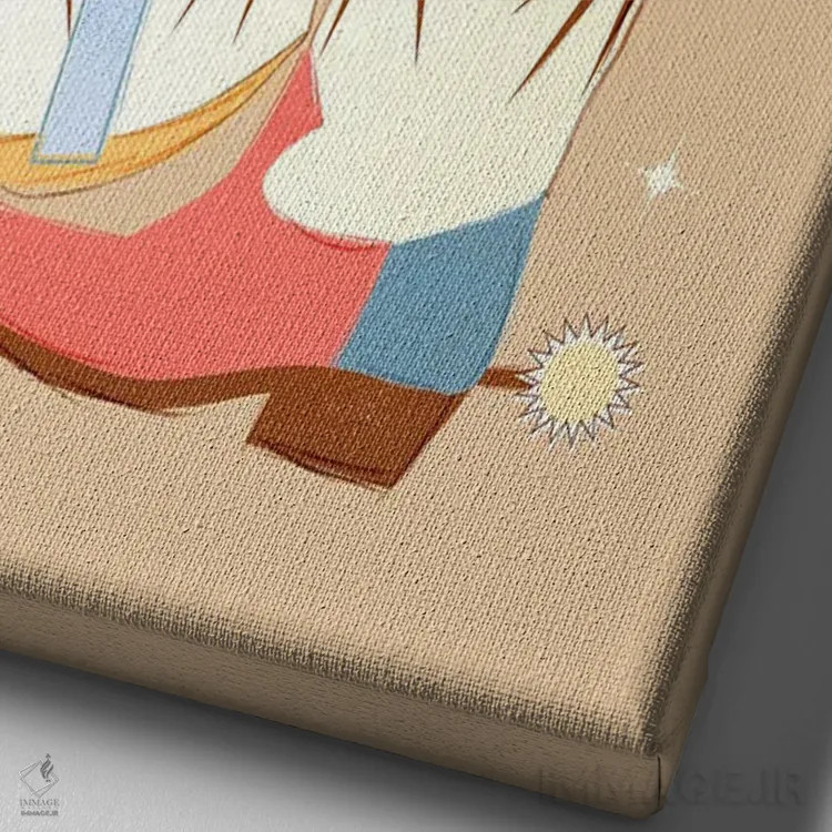 تابلو دکوراتیو یهی ها اثر شو می مارس - نمای نزدیک بافت بوم