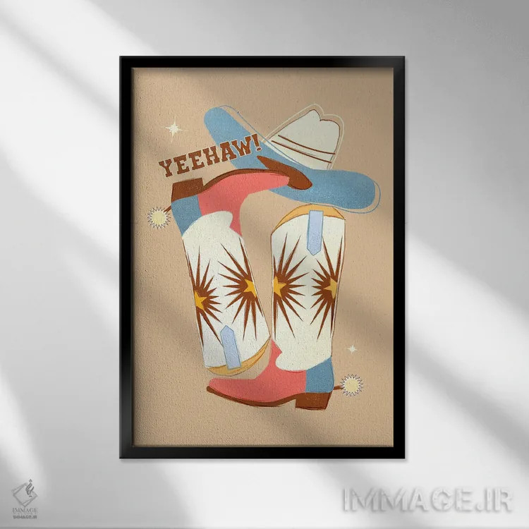 تابلو دکوراتیو یهی ها اثر شو می مارس - نمای قابدار مشکی