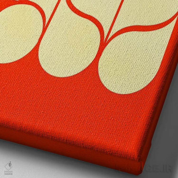 تابلو مدرن 抽象 قرمز میانه قرن اثر شو می مارس - نمای نزدیک بافت بوم