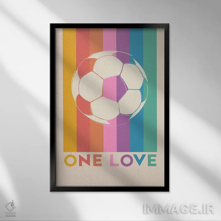 تابلو دکوراتیو یک عشق اثر شو می مارس - نمای قابدار مشکی