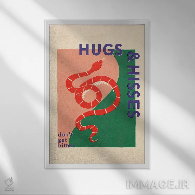 تابلو دکوراتیو بغل و فوت اثر شو می مارس - نمای قابدار سفید