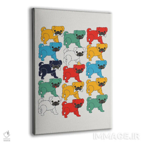 تابلو دکوراتیو پاگ های رنگارنگ اثر شو می مارس - نمای پرسپکتیو محصول