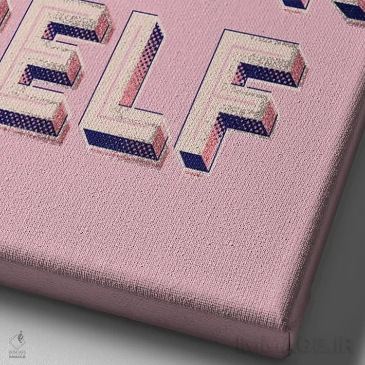 تابلو دکوراتیو برای خودت انجام بده اثر شو می مارس - نمای نزدیک بافت بوم