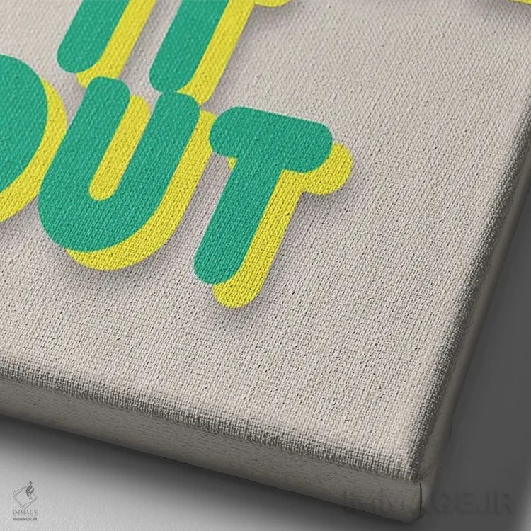 تابلو دکوراتیو برقص و بیرون بریز ۲ اثر شو می مارس - نمای نزدیک بافت بوم