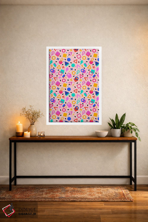 تابلو دکوراتیو الگوی ممفیس رترو اثر شو می مارس - D2W