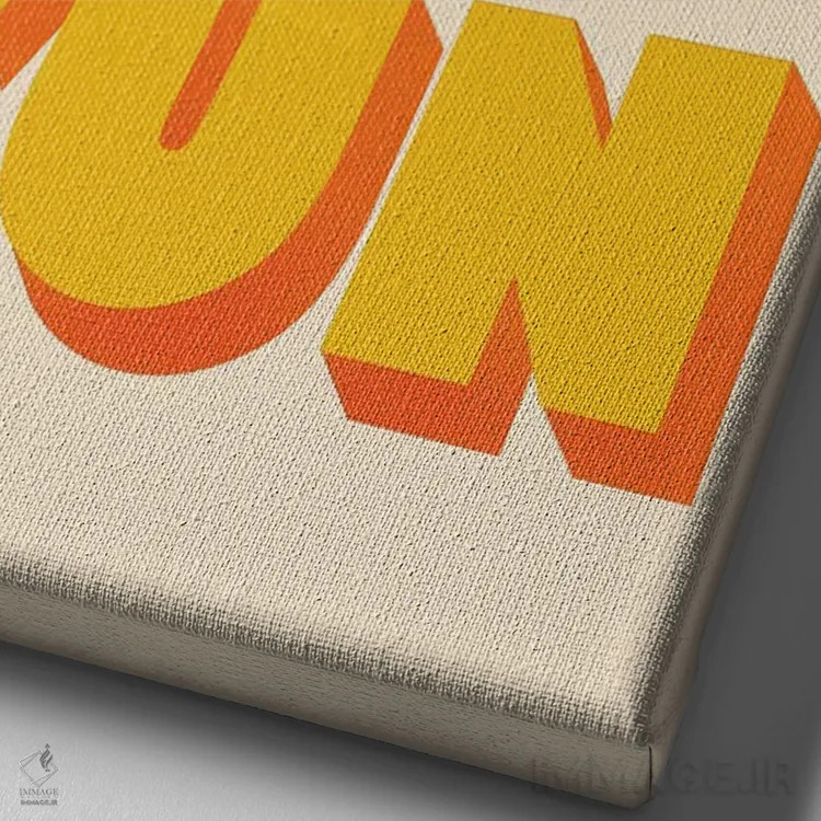 تابلو دکوراتیو خورشید می آید اثر شو می مارس - نمای نزدیک بافت بوم