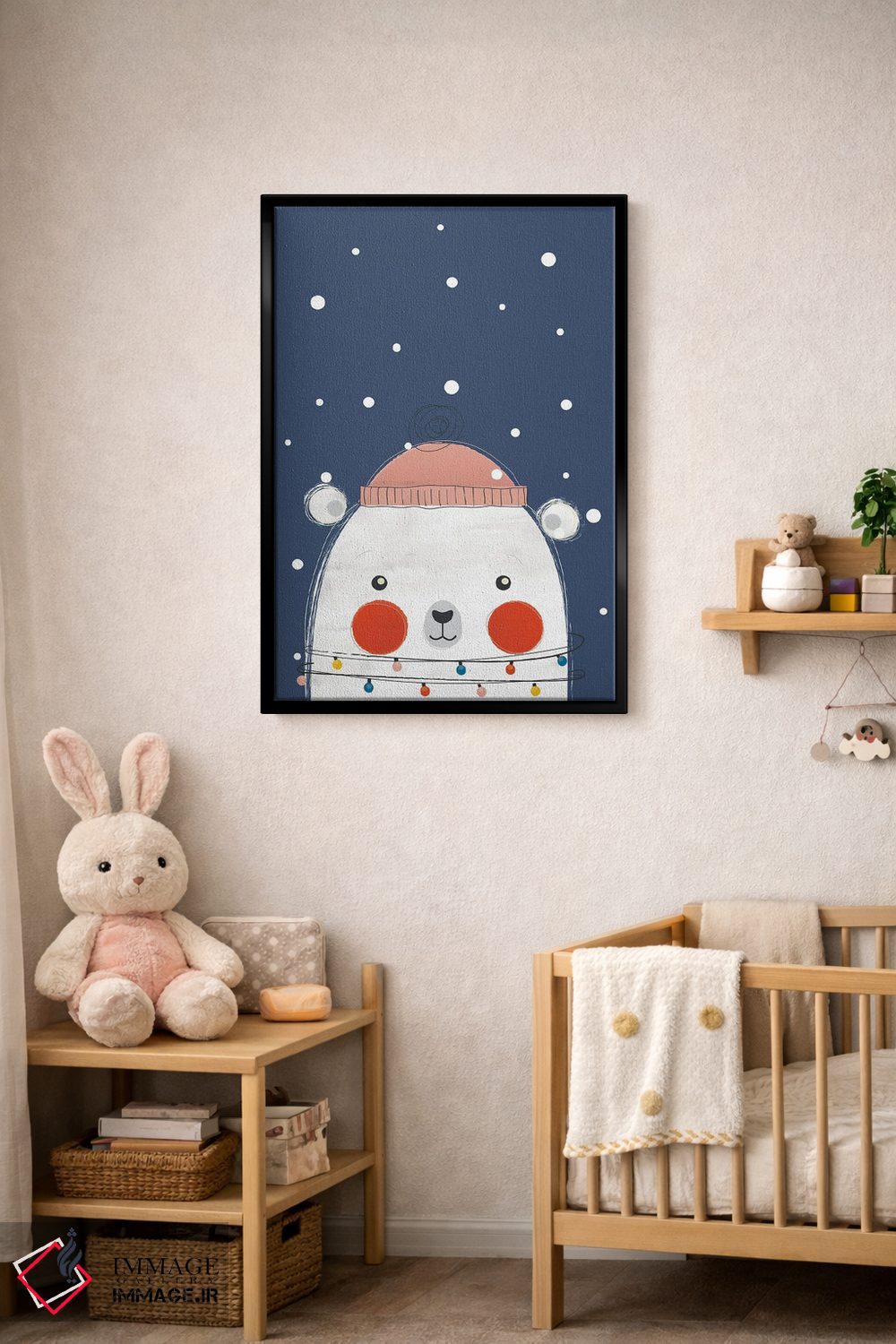 تابلو دکوراتیو خرس کریسمس اثر شو می مارس - D4B