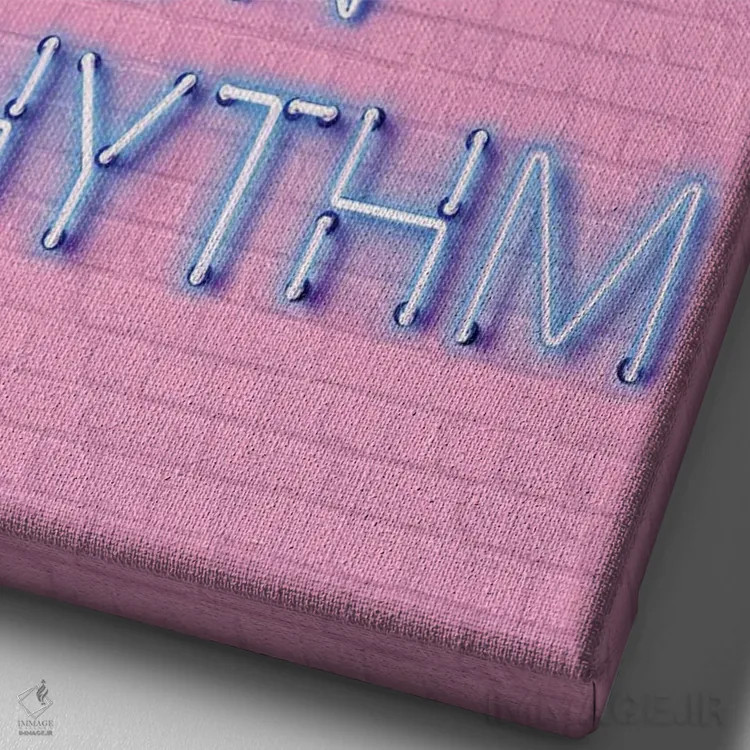 تابلو دکوراتیو با ریتم خودت برقص اثر شو می مارس - نمای نزدیک بافت بوم