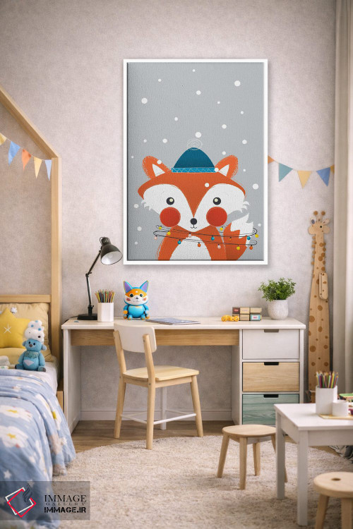 تابلو دکوراتیو روباه کریسمس اثر شو می مارس - D1W
