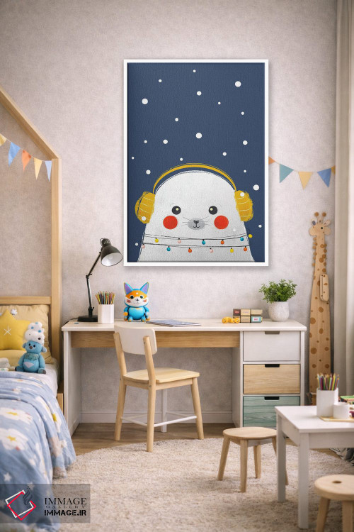 تابلو دکوراتیو فوک بچه کریسمسی اثر شو می مارس - D1W