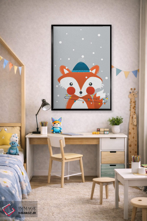 تابلو دکوراتیو روباه کریسمس اثر شو می مارس - D2B