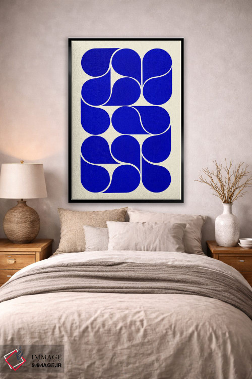 تابلو مدرن اشکال آبی اثر شو می مارس - D2B