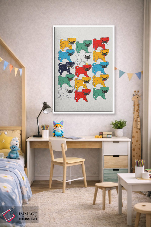 تابلو دکوراتیو پاگ های رنگارنگ اثر شو می مارس - D1W