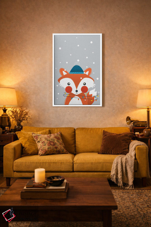 تابلو دکوراتیو روباه کریسمس اثر شو می مارس - D4W