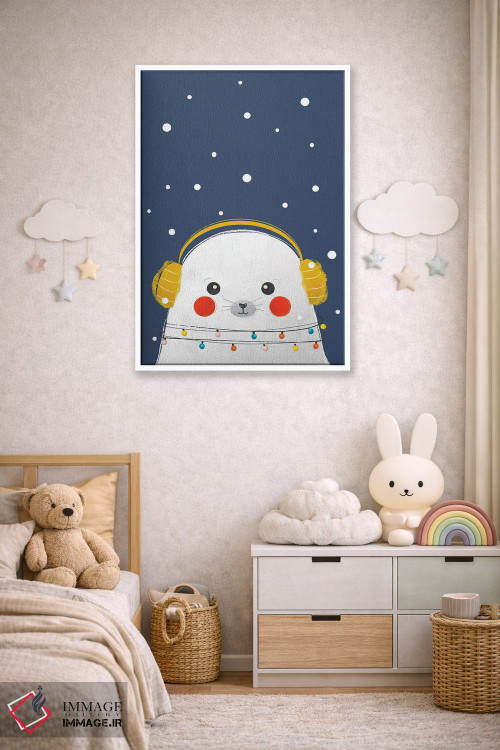 تابلو دکوراتیو فوک بچه کریسمسی اثر شو می مارس - D3W