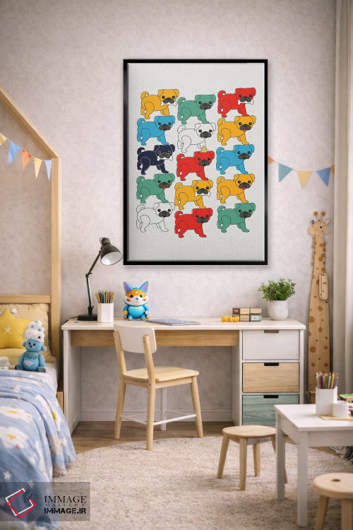 تابلو دکوراتیو پاگ های رنگارنگ اثر شو می مارس - D2B