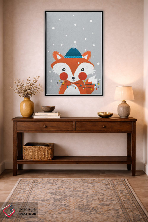 تابلو دکوراتیو روباه کریسمس اثر شو می مارس - D5B