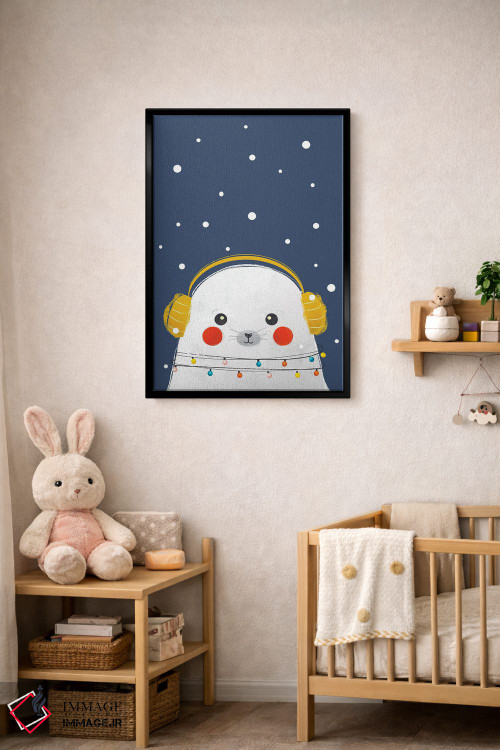 تابلو دکوراتیو فوک بچه کریسمسی اثر شو می مارس - D4B