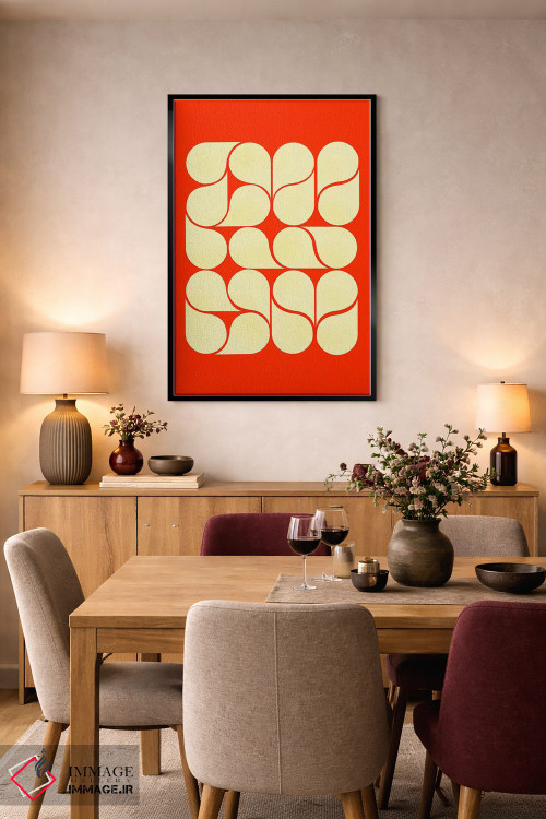 تابلو مدرن 抽象 قرمز میانه قرن اثر شو می مارس - D5B