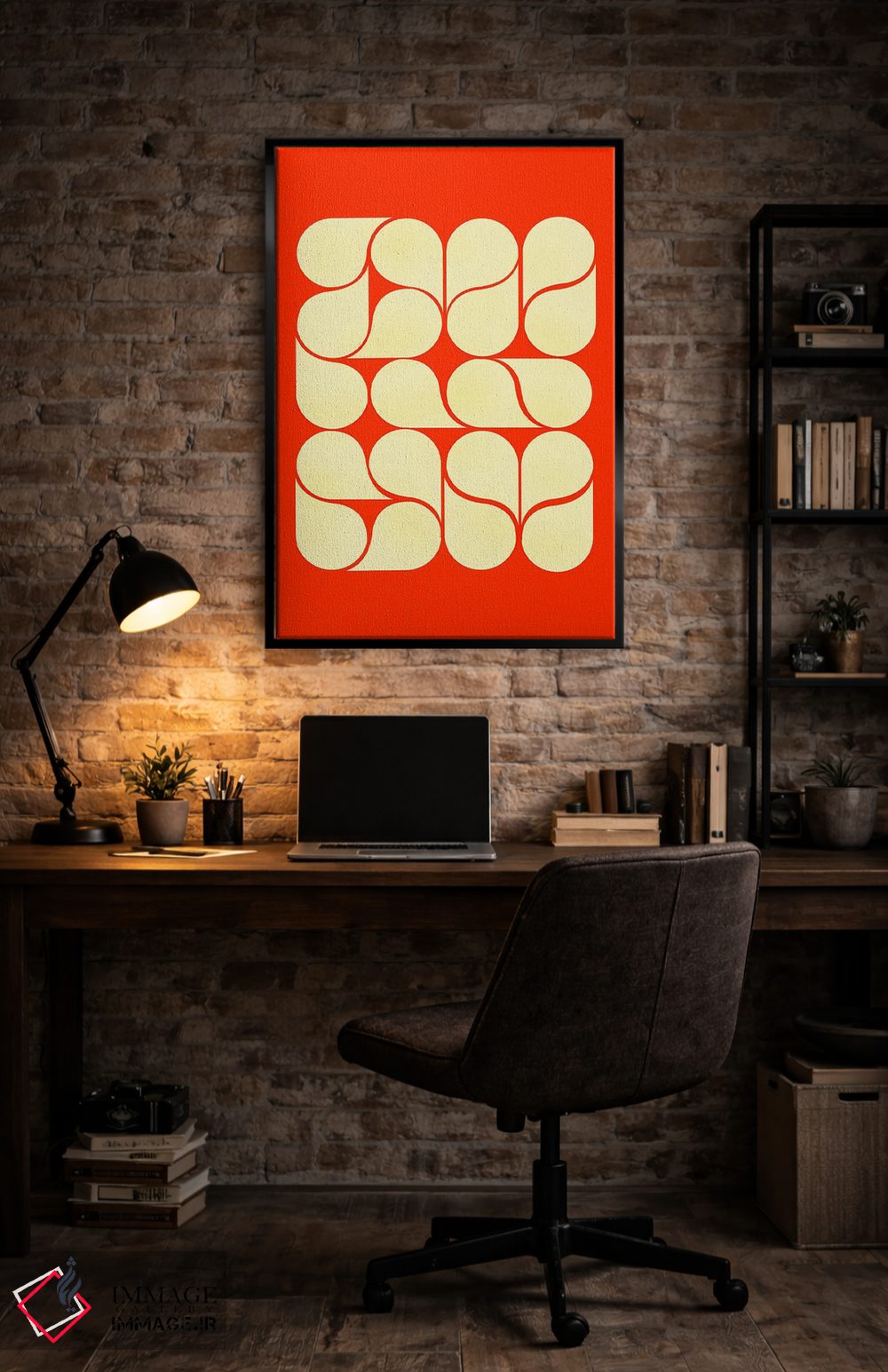 تابلو مدرن 抽象 قرمز میانه قرن اثر شو می مارس - D6B