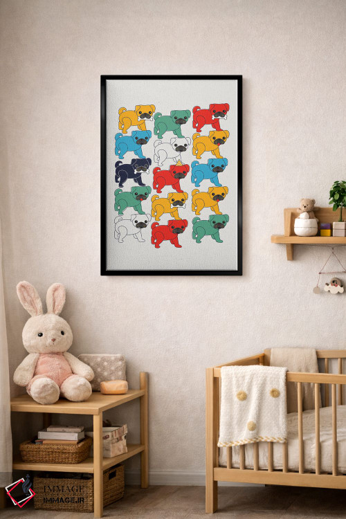 تابلو دکوراتیو پاگ های رنگارنگ اثر شو می مارس - D5B