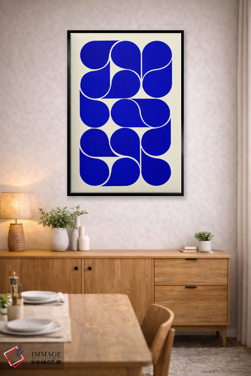 تابلو مدرن اشکال آبی اثر شو می مارس - D5B