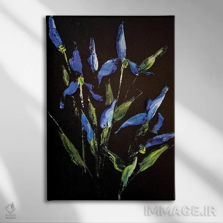 تابلو دکوراتیو زنبق ها و سبزیجات معطر اثر مارینا اسکرمووا - نمای روبهرو روی دیوار