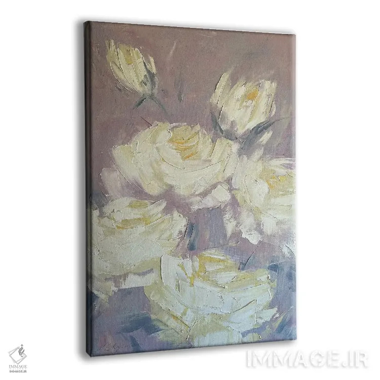 تابلو انتزاعی حس خامه ای دو اثر مارینا اسکرمووا - نمای پرسپکتیو محصول