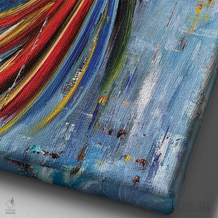 تابلو دکوراتیو درخشش پرواز اثر مارینا اسکرمووا - نمای نزدیک بافت بوم