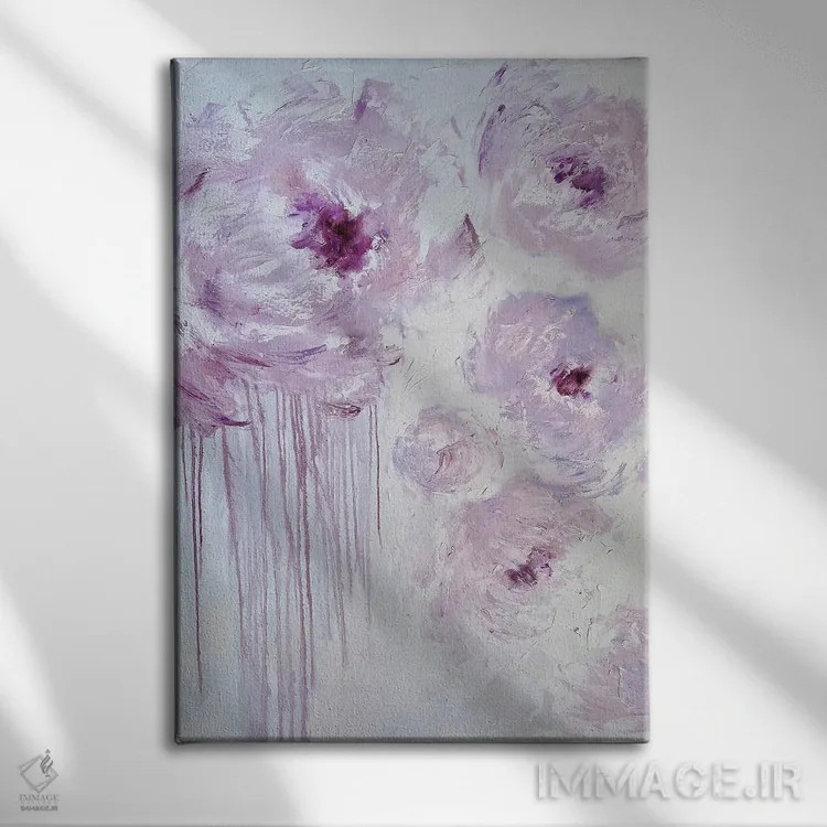 تابلو انتزاعی درخشش بلوری اثر مارینا اسکرمووا - نمای روبهرو روی دیوار