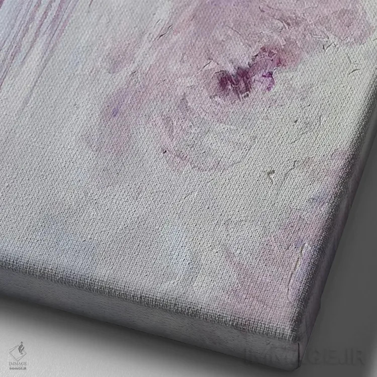 تابلو انتزاعی درخشش بلوری اثر مارینا اسکرمووا - نمای نزدیک بافت بوم