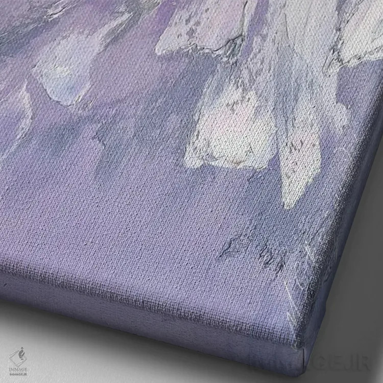 تابلو انتزاعی گل وانیل اثر مارینا اسکرمووا - نمای نزدیک بافت بوم