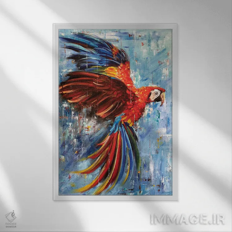 تابلو دکوراتیو درخشش پرواز اثر مارینا اسکرمووا - نمای قابدار سفید