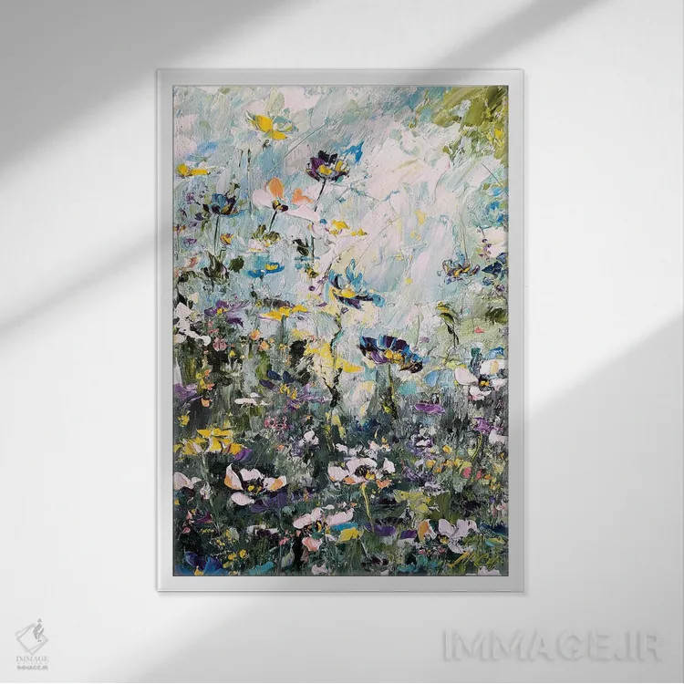 تابلو دکوراتیو آرامش جنگل اثر مارینا اسکرمووا - نمای قابدار سفید