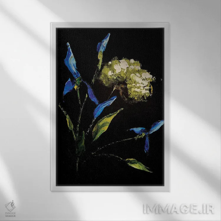 تابلو دکوراتیو زنبق ها و سبزیجات معطر سه اثر مارینا اسکرمووا - نمای قابدار سفید