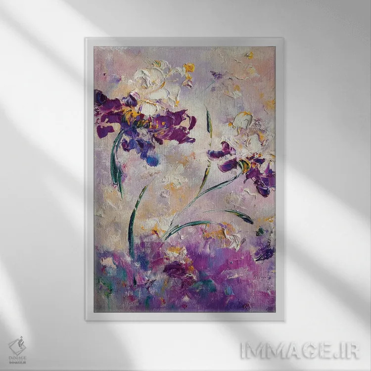 تابلو انتزاعی باغ بنفش پری اثر مارینا اسکرمووا - نمای قابدار سفید