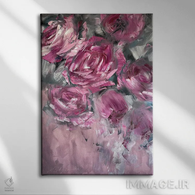 تابلو انتزاعی احساسات متضاد اثر مارینا اسکرمووا - نمای روبهرو روی دیوار