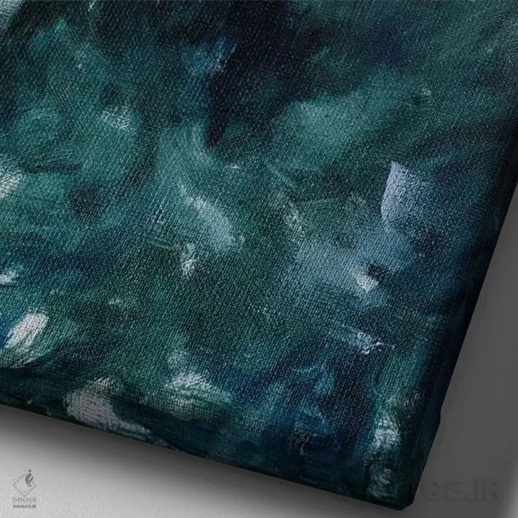 تابلو انتزاعی صدتومانی مه آلود اثر مارینا اسکرمووا - نمای نزدیک بافت بوم