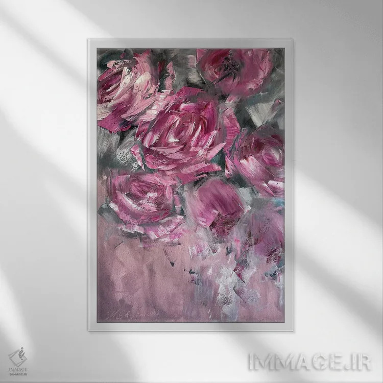 تابلو انتزاعی احساسات متضاد اثر مارینا اسکرمووا - نمای قابدار سفید