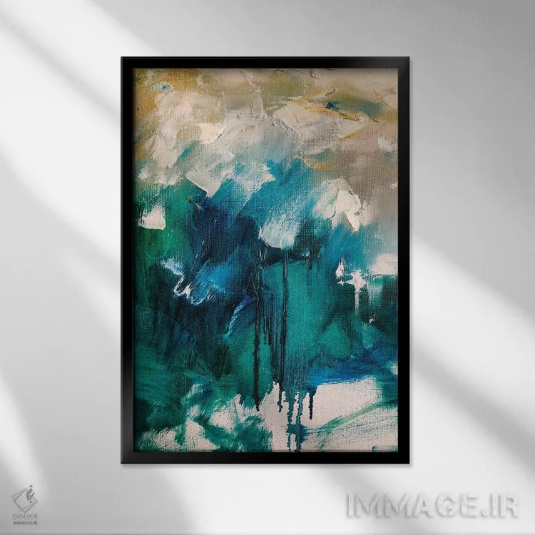 تابلو انتزاعی انتزاعی اثر مارینا اسکرمووا - نمای قابدار مشکی