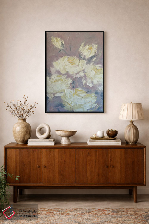 تابلو انتزاعی حس خامه ای دو اثر مارینا اسکرمووا - D2B