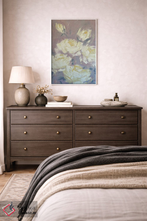 تابلو انتزاعی حس خامه ای دو اثر مارینا اسکرمووا - D3W