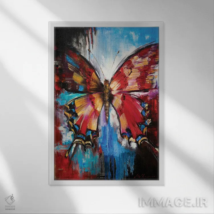 تابلو انتزاعی پرواز زندگی اثر مارینا اسکرمووا - نمای قابدار سفید