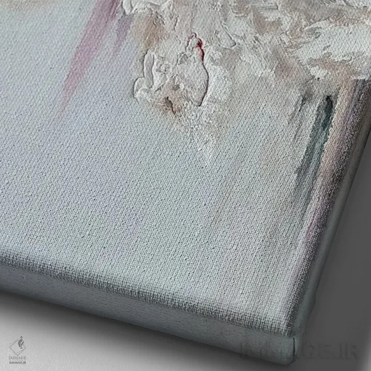 تابلو انتزاعی بوسه هوایی اثر مارینا اسکرمووا - نمای نزدیک بافت بوم