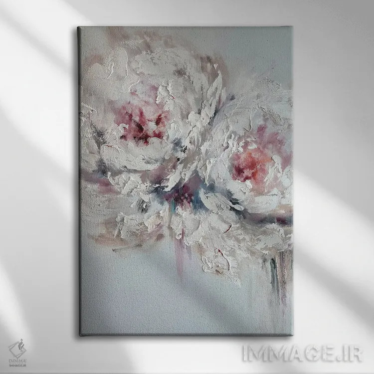 تابلو انتزاعی بوسه هوایی اثر مارینا اسکرمووا - نمای روبهرو روی دیوار